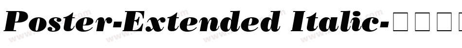 Poster-Extended Italic字体转换